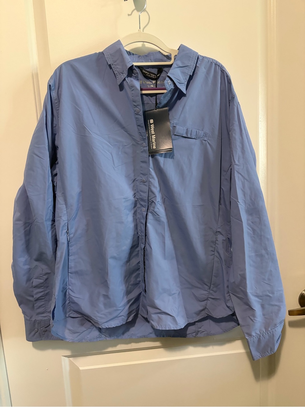 Men's Trophy Fishing Shirt in Periwinkle Blue